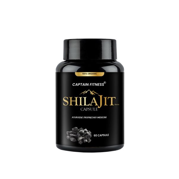 CAPTAINFITNESS Shilajit/Shilajeet Resin, 60 Capsule- Performance Booster For Endurance and Stamina