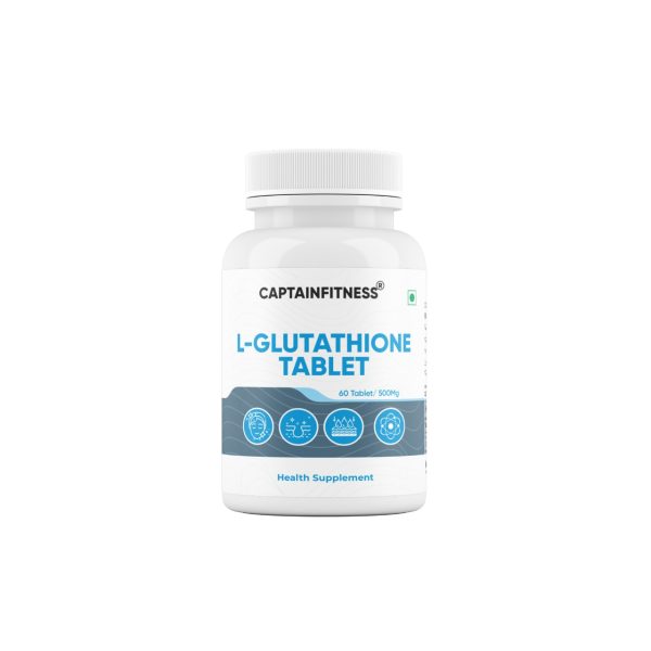 CaptainFitness® L-Glutathione Tablets Glow Naturally. Detox Daily. Strengthen Immunity - 60 Tablet